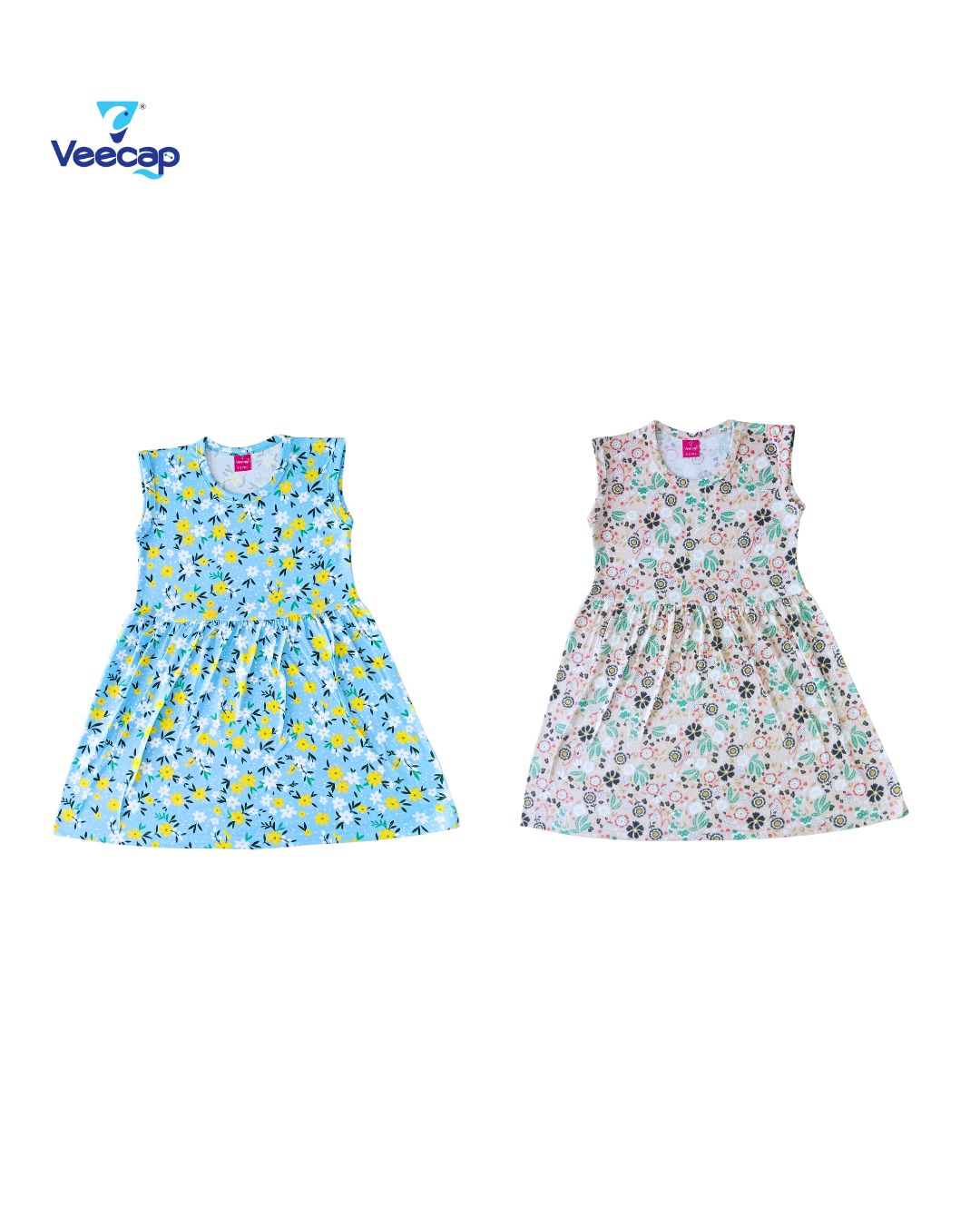 KIDS LS FROCK FLORAL PRINT(PACK OF 2)2YRS-10YRS