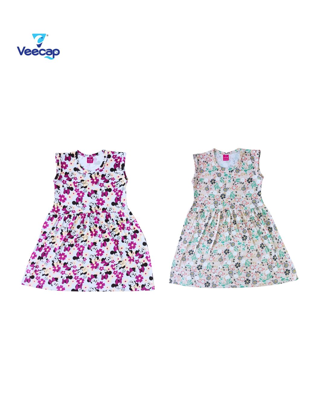 KIDS LS FROCK FLORAL PRINT(PACK OF 2)2YRS-10YRS