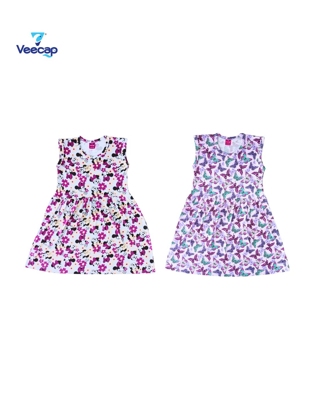KIDS LS FROCK FLORAL PRINT(PACK OF 2)2YRS-10YRS