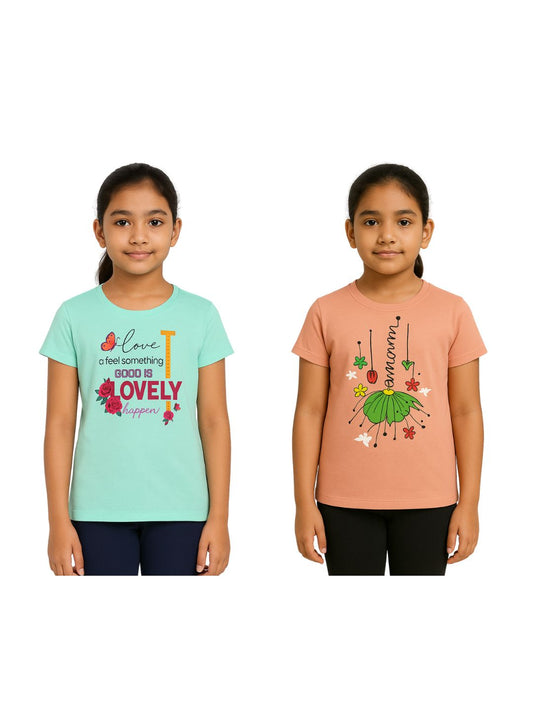 GIRLS T-SHIRT 7YRS TO 16YRS (PACK OF 2)