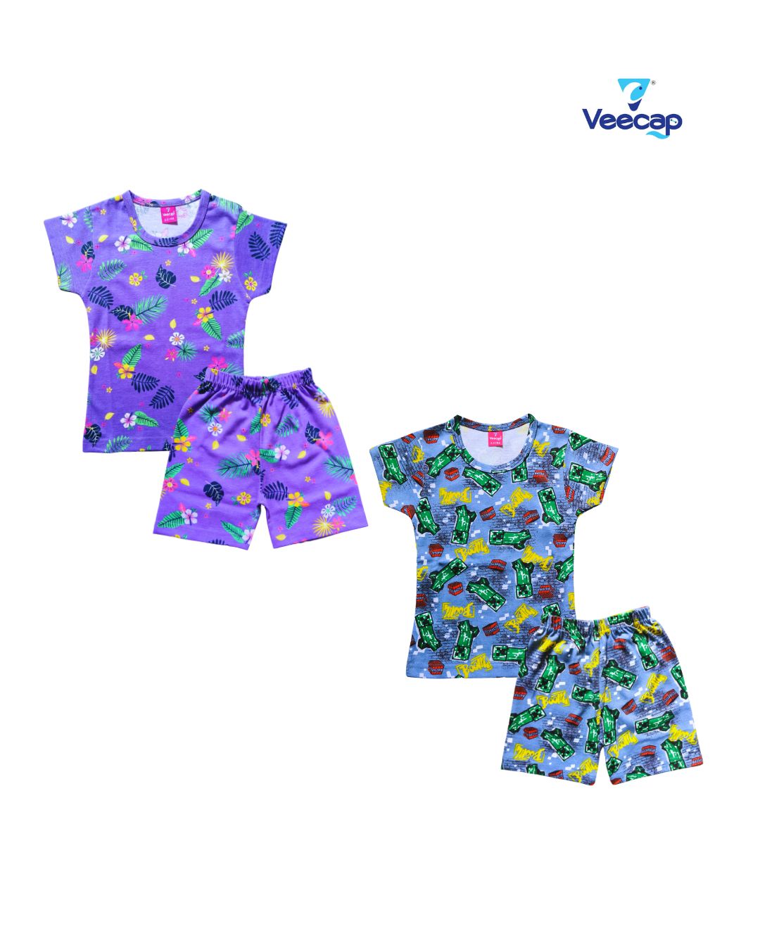KIDS AOP SHORTS SET PACK OF 2(1-2YRS-7-8YRS)