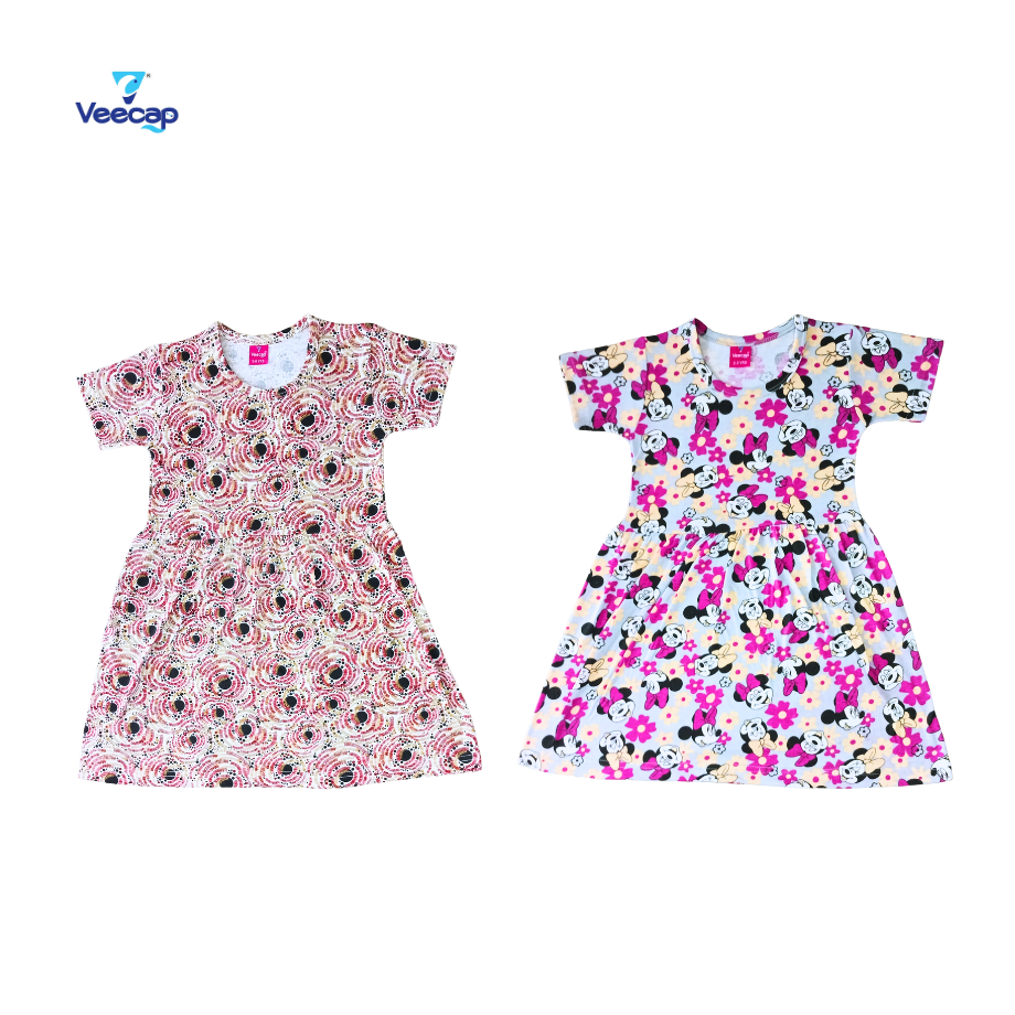 KIDS SLEEVE FROCK PACK OF 2(2-3YRS-9-10YRS)
