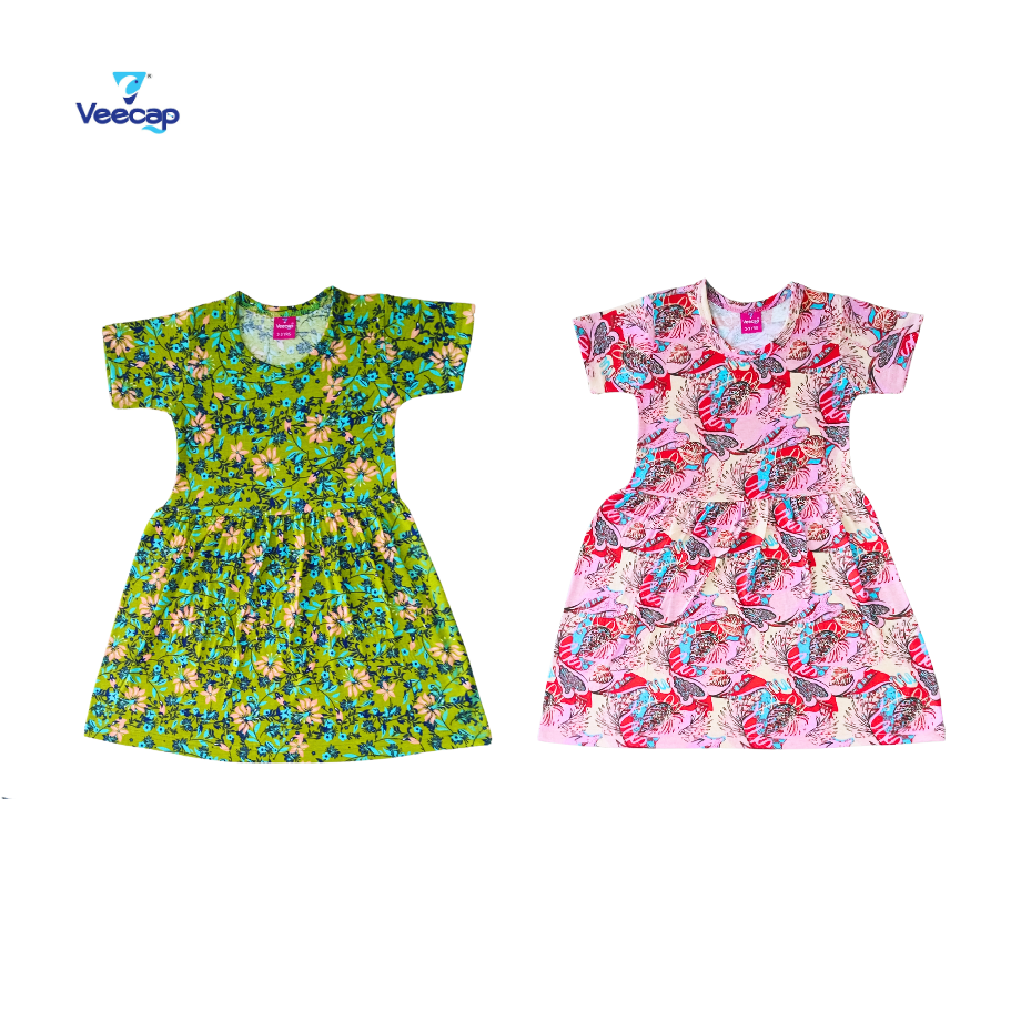 KIDS SLEEVE FROCK PACK OF 2(2-3YRS-9-10YRS)