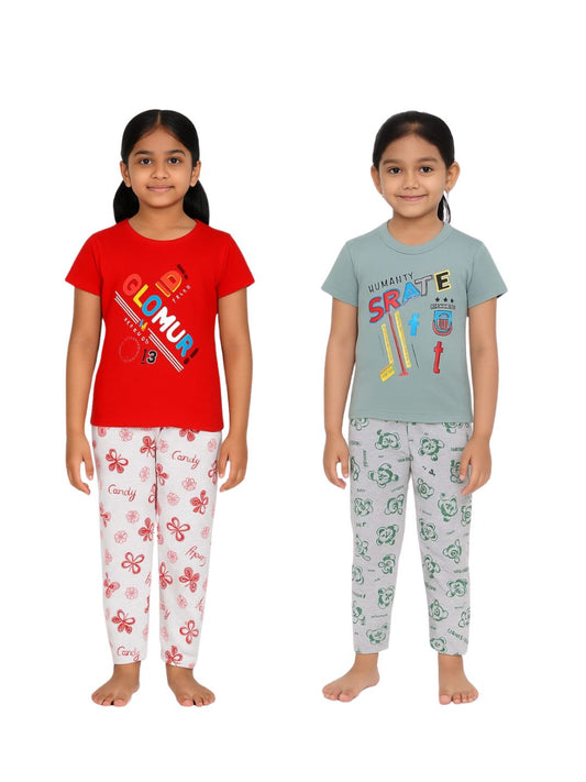 KIDS SMART GIRLS PYJAMA PACK OF 2(2YRS-10YRS)