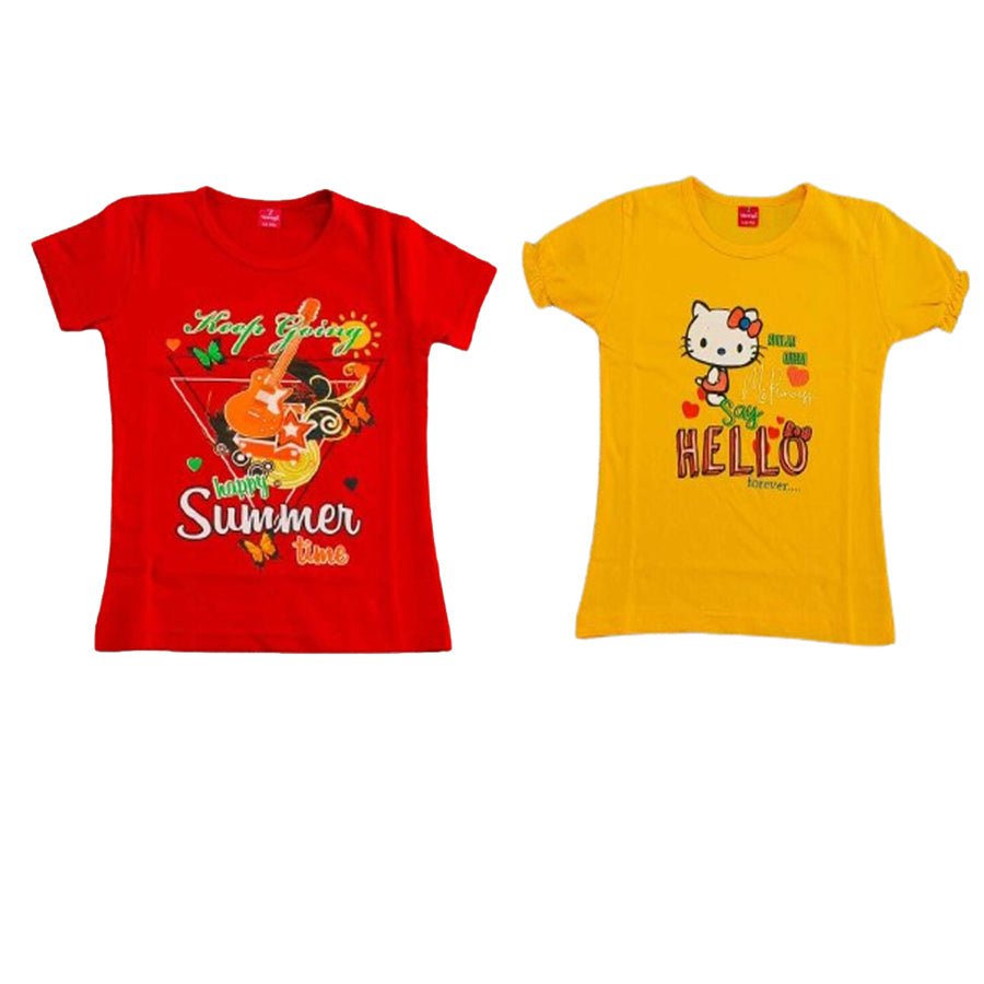KIDS 5 DES T-SHIRT PACK OF 2(2 YRS -6 YRS)