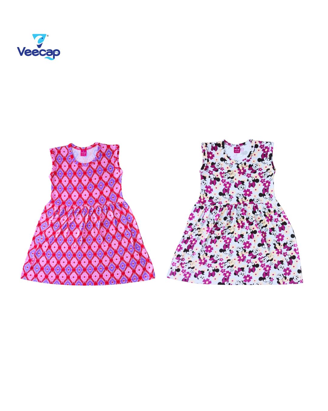 KIDS LS FROCK FLORAL PRINT(PACK OF 2)2YRS-10YRS