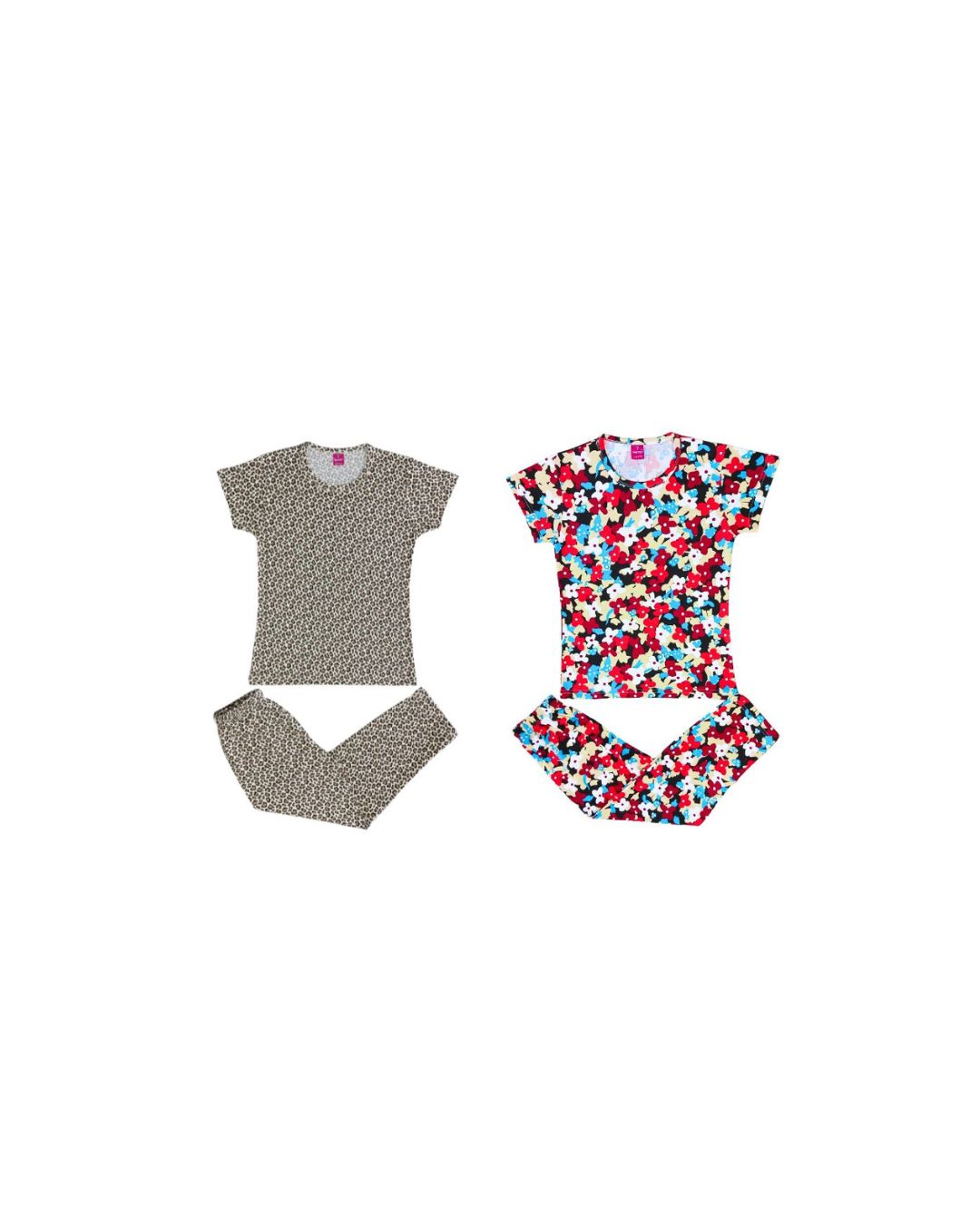 GIRLS AOP PYJ TOP AND BOTTOM SET(PACK OF 2)2YRS-10YRS
