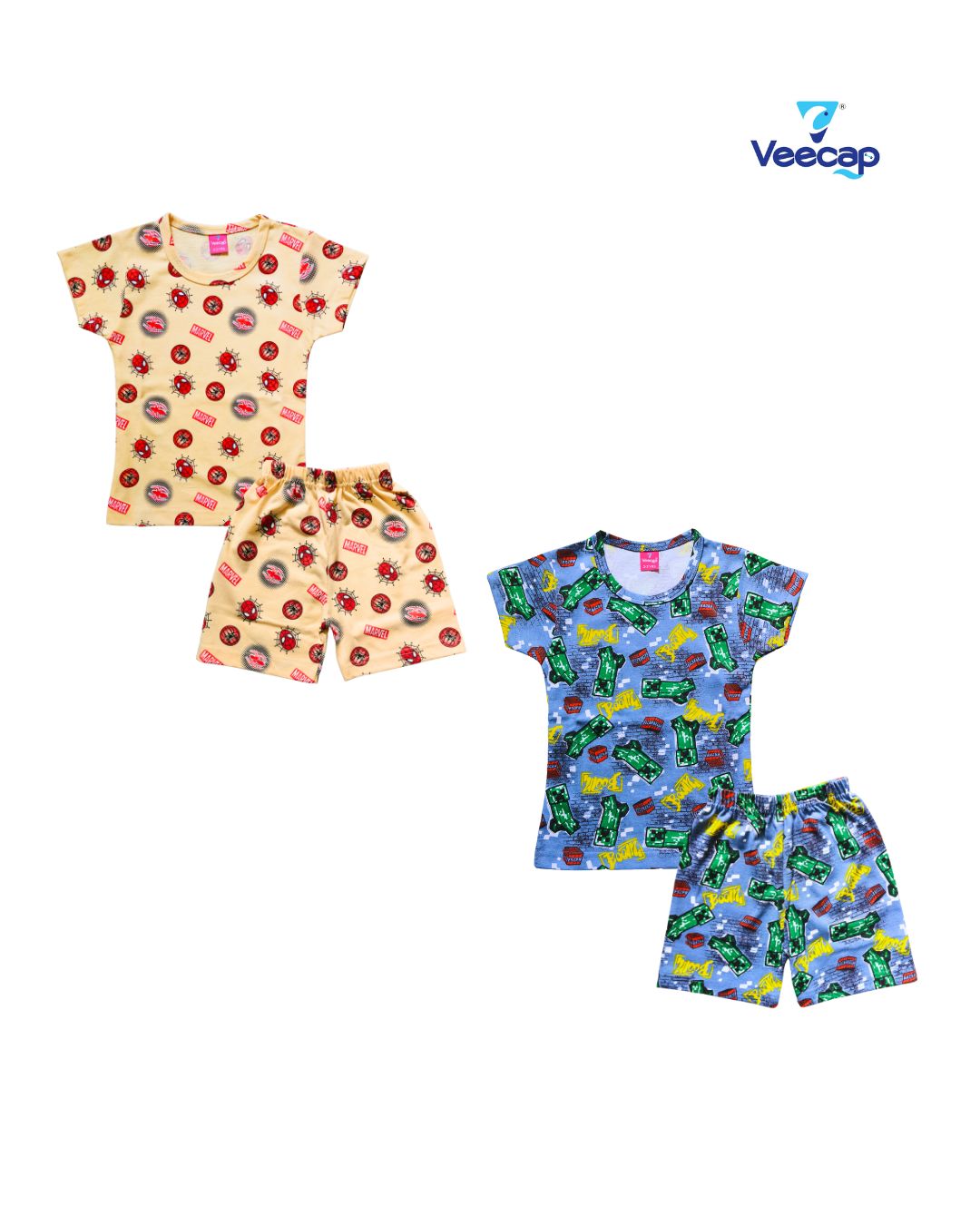 KIDS AOP SHORTS SET PACK OF 2(1-2YRS-7-8YRS)