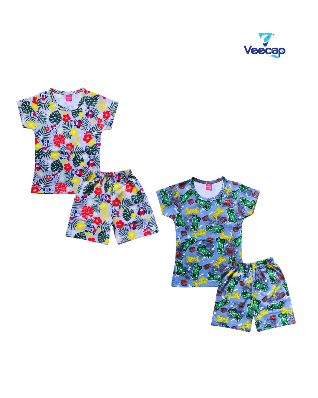 KIDS AOP SHORTS SET PACK OF 2(1-2YRS-7-8YRS)