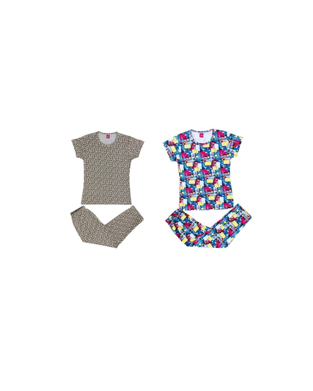 GIRLS AOP PYJ TOP AND BOTTOM SET(PACK OF 2)2YRS-10YRS