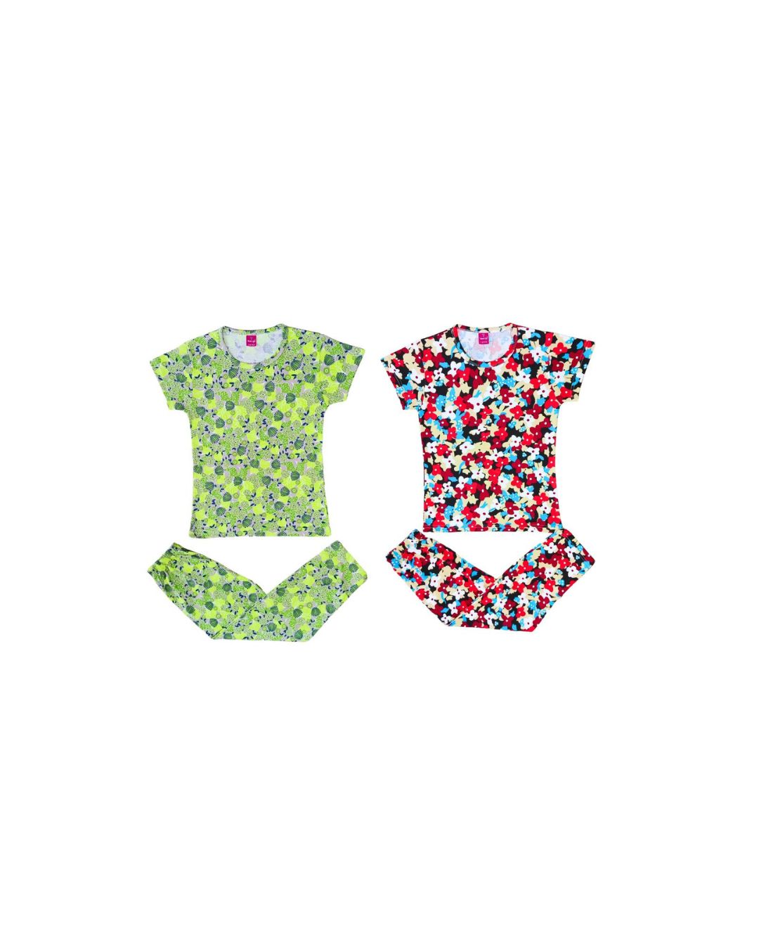 GIRLS AOP PYJ TOP AND BOTTOM SET(PACK OF 2)2YRS-10YRS