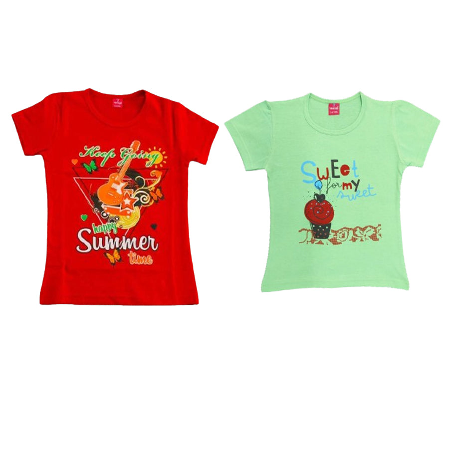 KIDS 5 DES T-SHIRT PACK OF 2(2 YRS -6 YRS)
