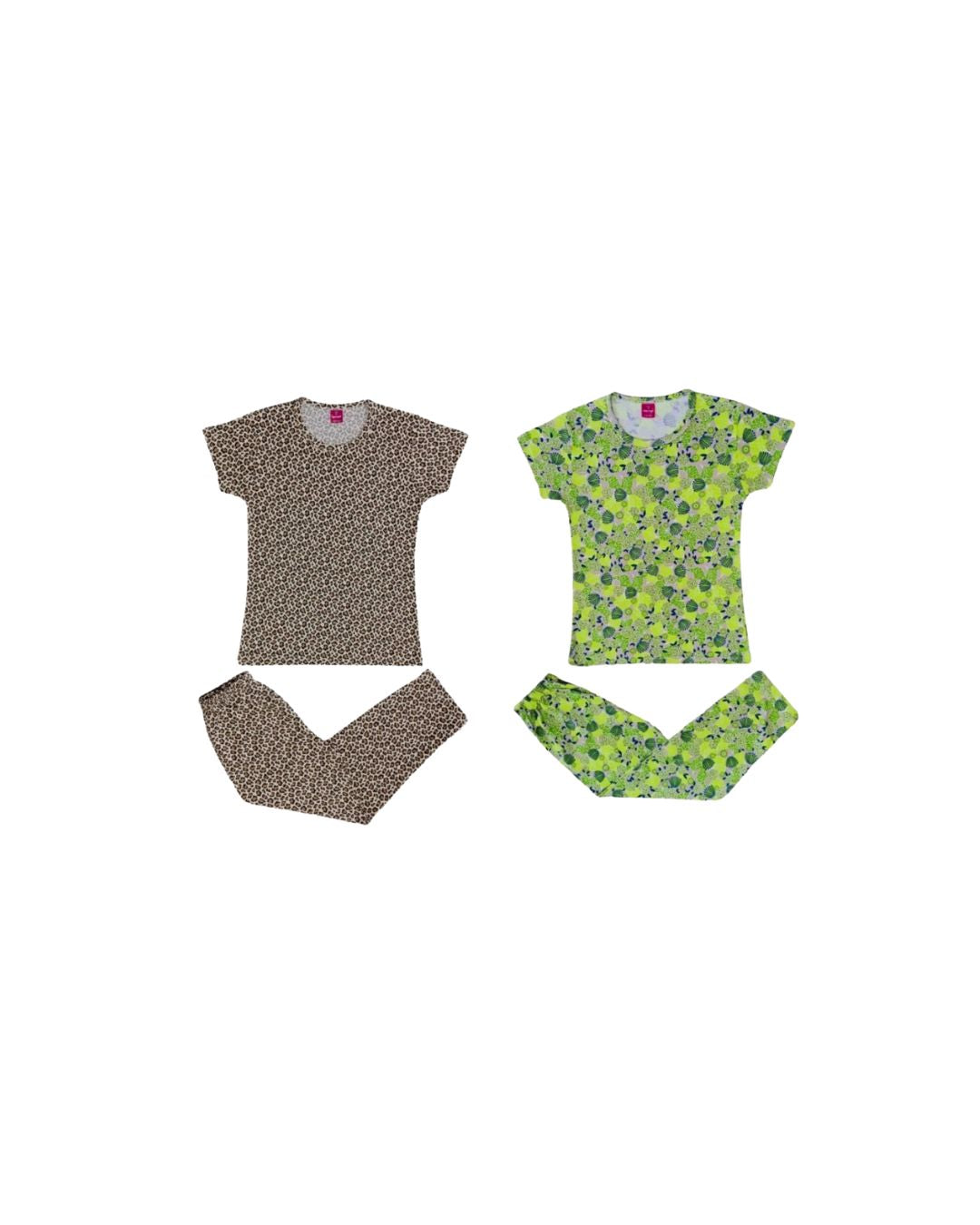 GIRLS AOP PYJ TOP AND BOTTOM SET(PACK OF 2)2YRS-10YRS