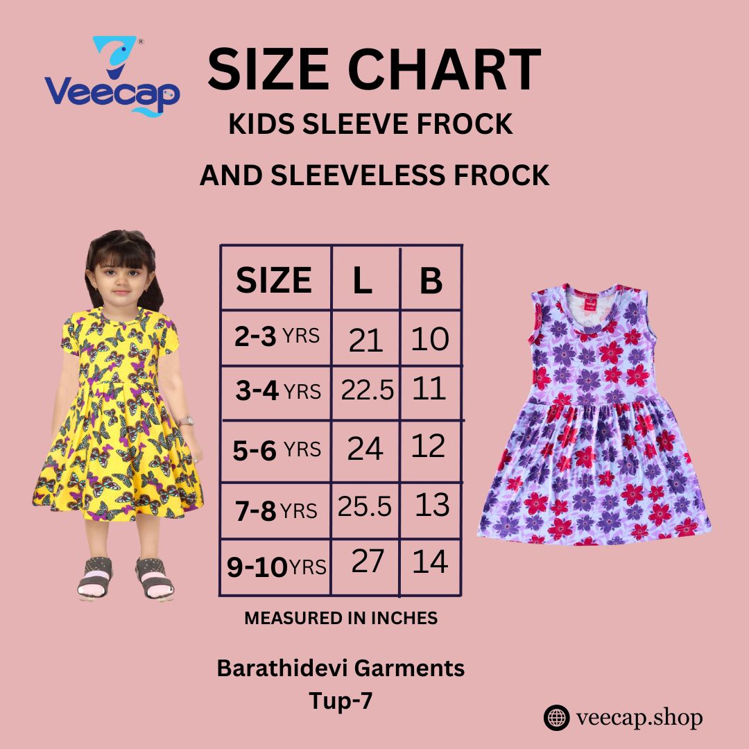 KIDS SLEEVE FROCK PACK OF 2(2-3YRS-9-10YRS)